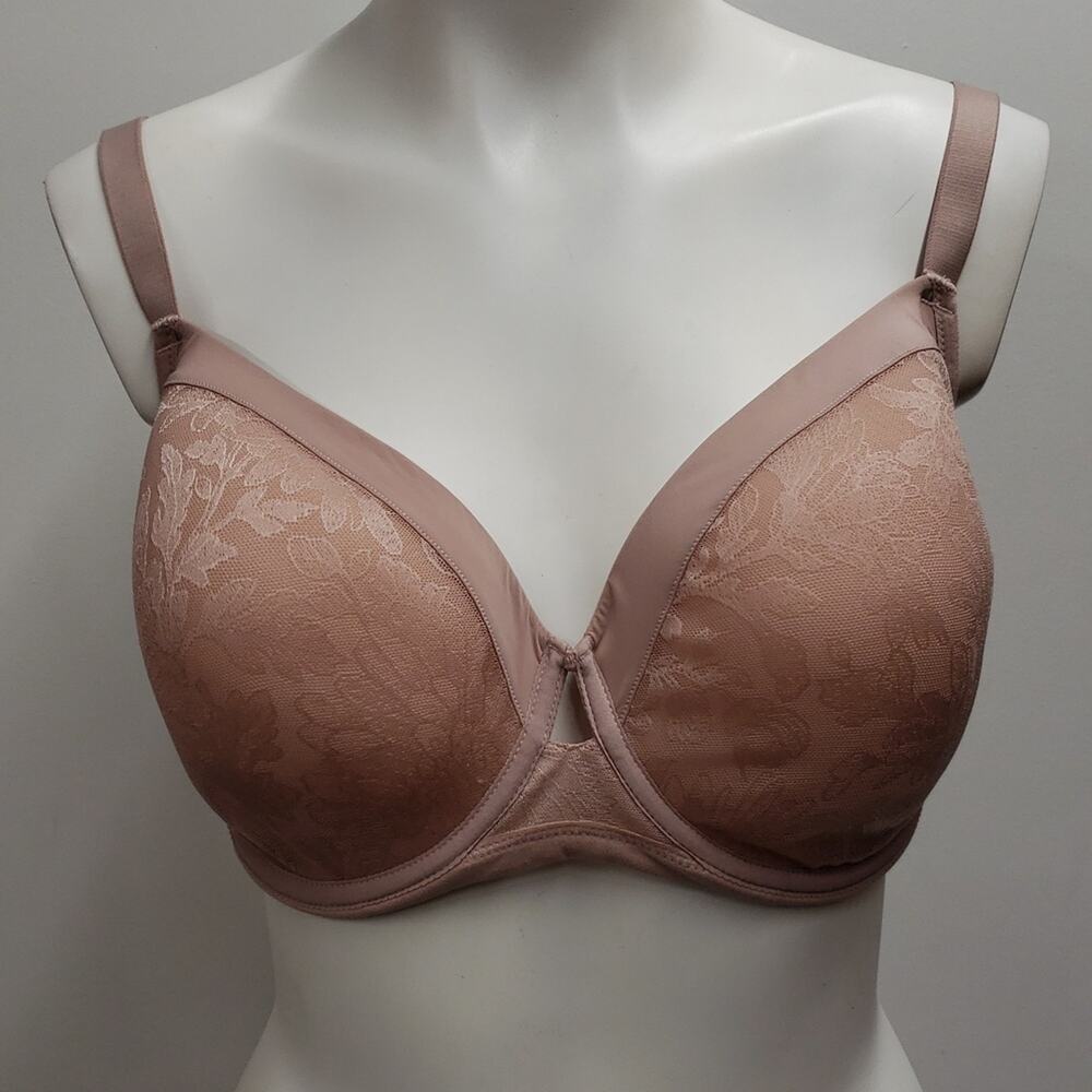 Soma Lightest Lift Modern Coverage Bra 38DDD Pink Tan Floral Underwire